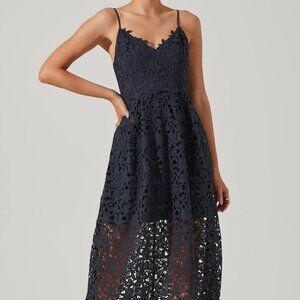 Lace Midi Spaghetti Strap Dress